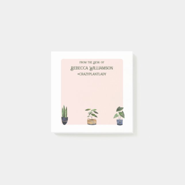 #crazyplantLady från Personligens skrivbord Post-it Block (Framsida)