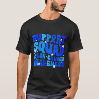 Crc koloncancer medvetenhet stödgrupp blå t shirt