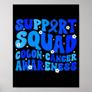 Crc tjocktarmscancer medvetenhet stödgrupp blå poster
