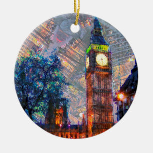 Crcle Ornament-Big Ben Julgransprydnad Keramik
