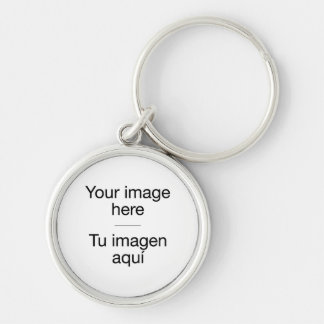 Crea tu llavero personalizado con foto en blanco rund silverfärgad nyckelring