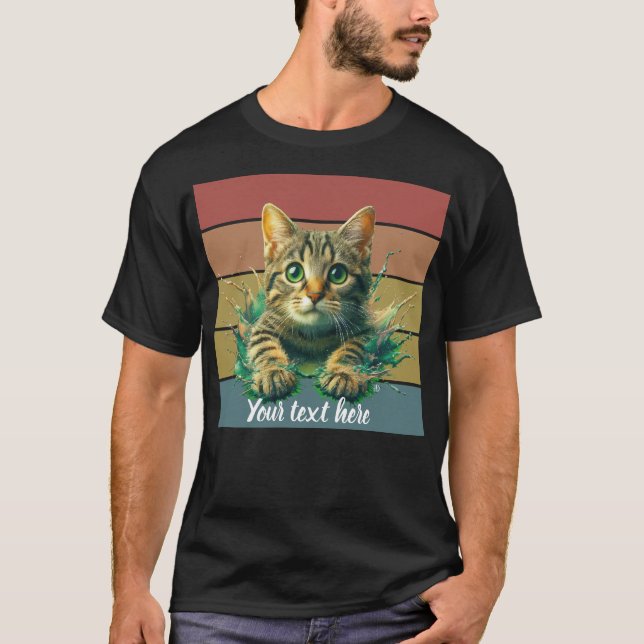 crea tu propia camiseta con gatito t shirt (Framsida)
