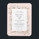 Cream and Blush Watercolor Flowers Wedding Magnet<br><div class="desc">Cream and Blush Watercolor Flowers Wedding suite</div>