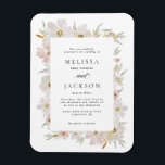Cream and Blush Watercolor Flowers Wedding Magnet<br><div class="desc">Cream and Blush Watercolor Flowers Wedding</div>