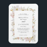Cream and Blush Watercolor Flowers Wedding Magnet<br><div class="desc">Cream and Blush Watercolor Flowers Wedding</div>