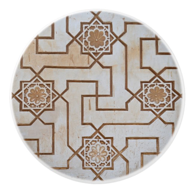 Cream Arabesque Knopp (Framsidan)