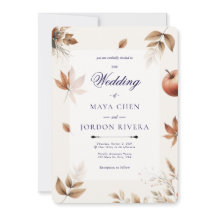 Cream Autumn Harvest Season Bröllop