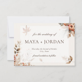 Cream Autumn Pumpkin Harvest Spara datumet