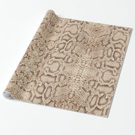 Cream Beige Anaconda Exotic Snakeskin Presentpapper