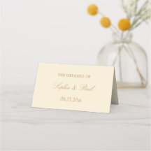 Cream Beige Bröllop-monteringskort