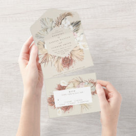 Cream Beige | Pampas Torkade Blommigtar av gräs |