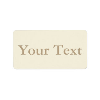 Cream & Beige Stickers eller etiketter med Anpassn Adressetikett