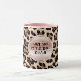 Cream Black Brown Leopard Rosa Mugg