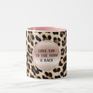 Cream Black Brown Leopard  Rosa Mugg