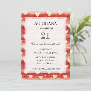 Cream Black Leopard Animal Print Birthday Inbjudningar