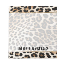 Cream Black Leopard Skriv ut Anteckningsblock