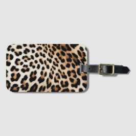 Cream Black Leopard Skriv ut Bagagebricka