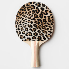 Cream Black Leopard Skriv ut Pingisracket