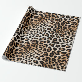 Cream Black Leopard Skriv ut Presentpapper