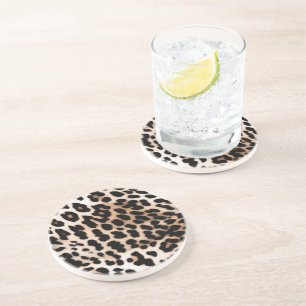 Cream Black Leopard Underlägg