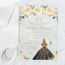 Cream Blommigt Blonde Hair Princess Födelsedagsfes