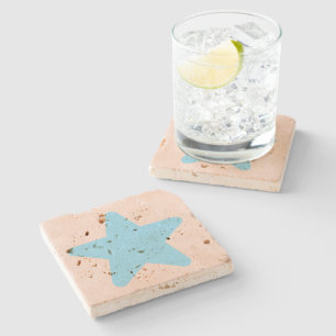 Cream Blue Star Mist Cream Travertine Stone Stenunderlägg