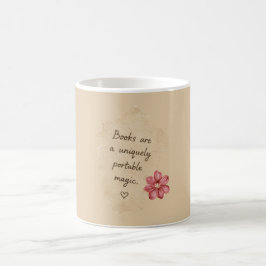 Cream Books Magiska Röda Blomma Kaffemugg