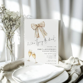 Cream Bow vi Gifter sig Möhippa Inbjudningar