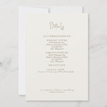 Cream Bröllop Detaljer Fall Foliage-hölje