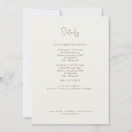 Cream Bröllop Detaljer Fall Foliage-hölje Inbjudningar