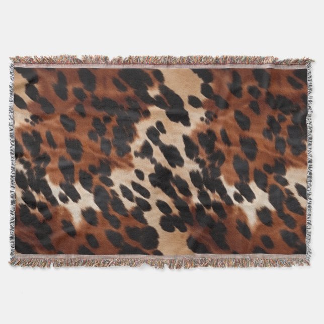 Cream Brown Black Cowhide Filt (Framsidan)