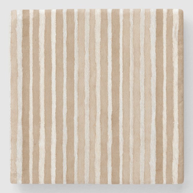 Cream & Brown Hearts Valentine's Day Stenunderlägg (Framsidan)