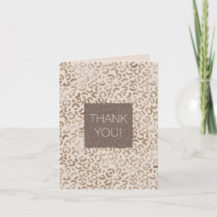 Cream Brown Leopard Print Tack Kort