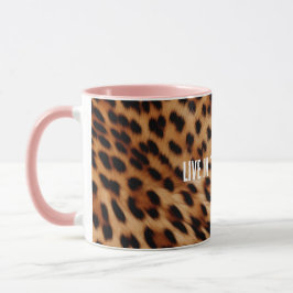 Cream Brown Leopard Skriv ut Mugg