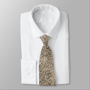 Cream Brown Leopard Skriv ut Slips