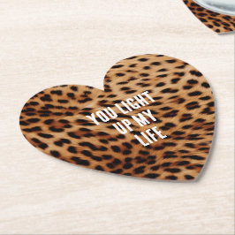 Cream Brown Leopard Skriv ut Underlägg Papper