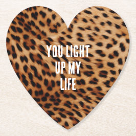 Cream Brown Leopard Skriv ut Underlägg Papper