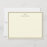 Cream & Brown Monogrammed