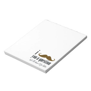 Cream Brown Mustache Du är en Roligt Humor Anteckningsblock