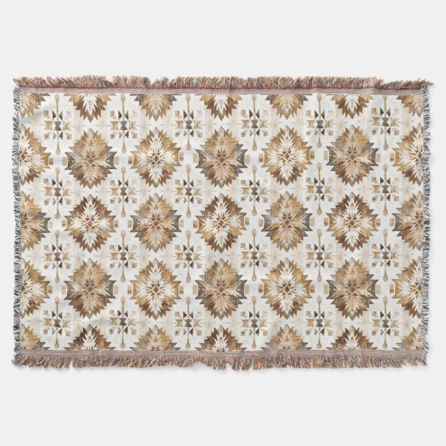 Cream Brown Native Tribal Filt (Framsidan)