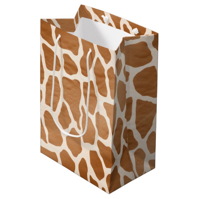 Cream Brown Safari Giraffe Animal Print (Framsidan Vinklad)