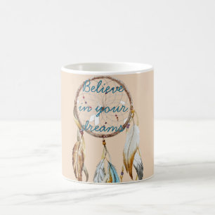 Cream Brown Turcos Dream Catcher Kaffemugg