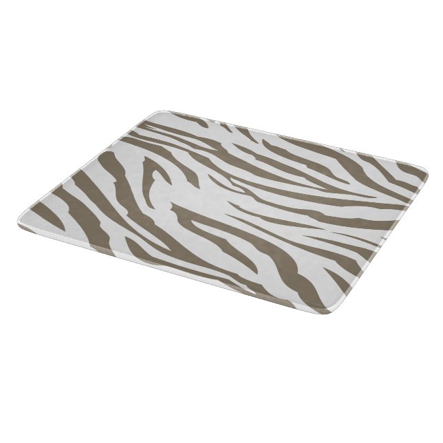 Cream Brown White Zebra tryck (Hörn)
