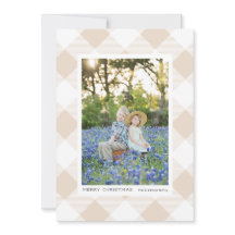 Cream Buffalo Check Pset på Cream Photo Helgdag