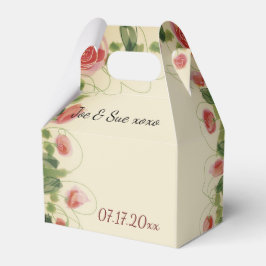 Cream Burgundy Grönt och Rosa Presentaskar