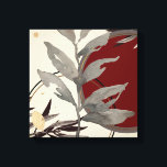 Cream Burgundy och Grått Artistic Abstrakt Waterco Canvastryck<br><div class="desc">Snyggt, modern konstnärlig abstrakt design i en kräm-, burgundy- och grått färg palett. En konstnärlig abstrakt design har en vattenfärg löv och en geometrisk cirkellsammansättning med skuggor av burgundi och grått med svarta och guld accenter på en grå elfenbensbakgrund. Du kan anpassa genom att ändra bakgrunden till färg. Välj "anpassa"...</div>