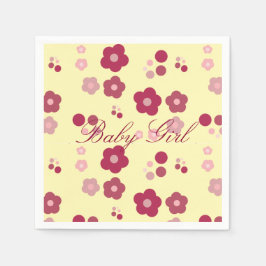 Cream Burgundy och Rosa Pappersservett