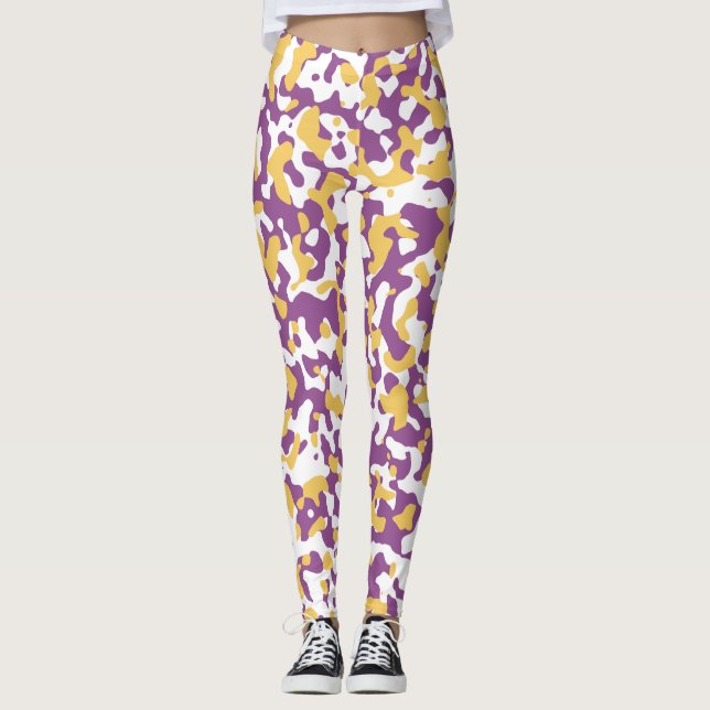 Cream Can, Strikemaster, Lila, Rosa, White, Camo Leggings (Framsida)