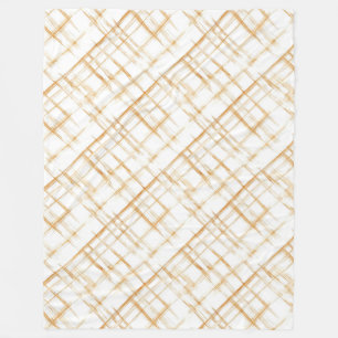 Cream Caramel White Rand Fleecefilt