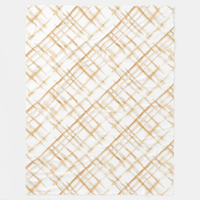 Cream Caramel White Rand Fleecefilt (Framsidan)